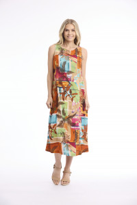 Perpignan Dress Midi Sleeveless