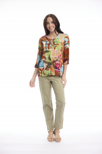 Perpignan Top Frill neckline