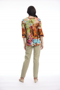 Perpignan Top Frill neckline