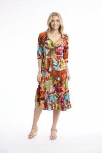 Perpignan Dress Layers Puff Sleeve