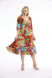 Perpignan Dress Layers Puff Sleeve