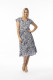 Aksharay Navy Dress Bias Pockets