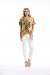 Digital Top Pleated