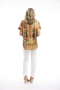 Digital Top Pleated