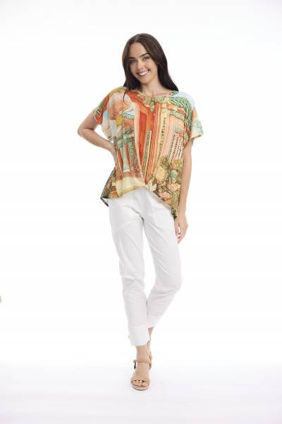Digital Top Pleated