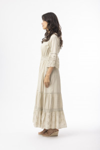 Broderie Essentials Dress Maxi V