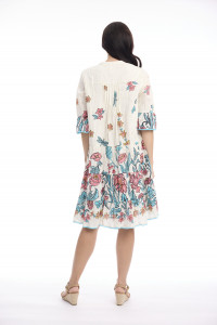 Rothschild Dress Buttonthrough 3/4 Sleeve