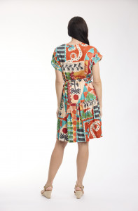 Gambetta Dress V Neck Buttonthrough Short