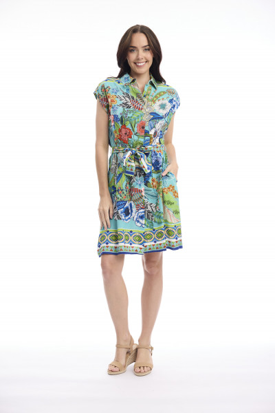 Camarge Dress Collar Tie Waist