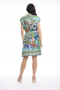 Camarge Dress Collar Tie Waist