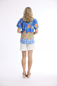 Antibes Top Frill Neckline