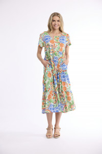 Antibes Dress Midi Square Neckline
