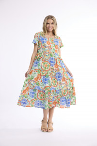 Antibes Dress Midi Square Neckline