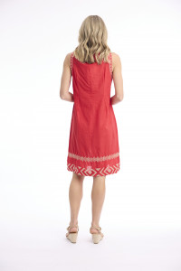 Solid Embroidery Dress Shift