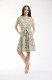Broderie Print Dress V Neck Buttonthrough Short