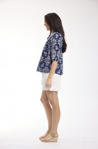 Broderie Print Top Square Neckline