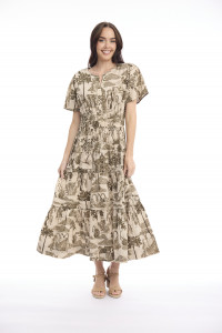 Loumarin Dress Maxi Short Sleeve