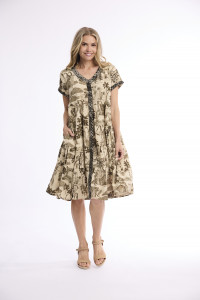 Loumarin Dress Layers Cap Sleeve