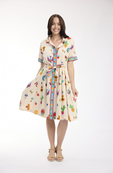 Citadelle Dress Collar Tie Waist
