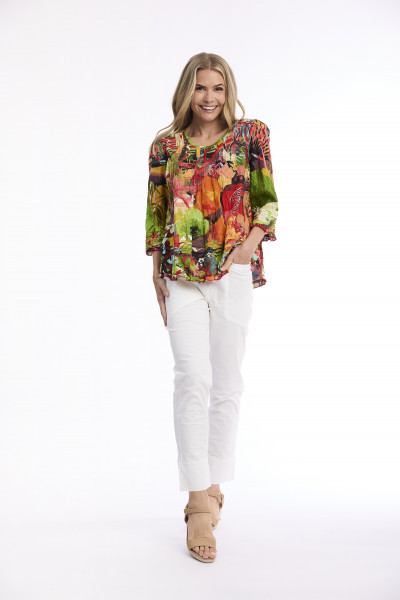 Jardin Exotique Top Pleated