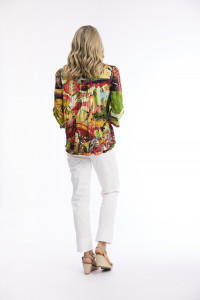 Jardin Exotique Top Pleated