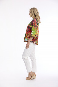 Jardin Exotique Top Pleated