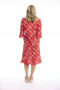 Jardin Exotique Dress Bias V Neck frill
