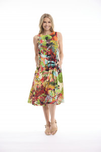 Jardin Exotique Dress Midi Sleeveless