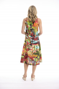 Jardin Exotique Dress Midi Sleeveless
