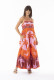 Celeste Orange Dress Strappy