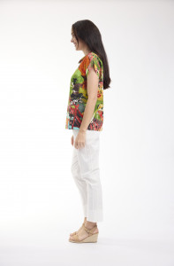 Jardin Exotique Top Rolled Neckline