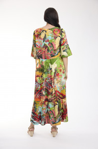 Jardin Exotique Dress Maxi Frill Hem