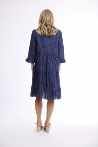 Broderie Dress Frill Hem and Sleeves