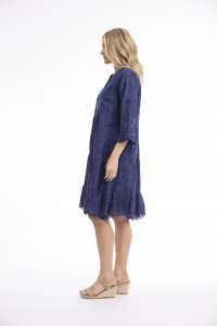 Broderie Dress Frill Hem and Sleeves