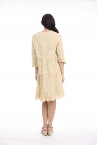 Broderie Dress Frill Hem and Sleeves