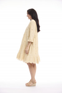 Broderie Dress Frill Hem and Sleeves