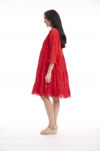 Broderie Dress Frill Hem and Sleeves