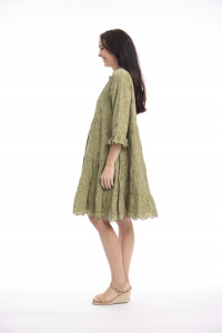 Broderie Dress Frill Hem and Sleeves