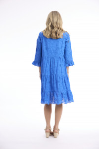 Broderie Dress Frill Hem and Sleeves