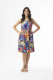 Printed Cotton Dress Contemporary  Sleeveless