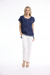Broderie Top Embellished