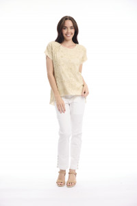 Broderie Top Embellished