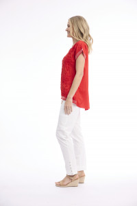 Broderie Top Embellished