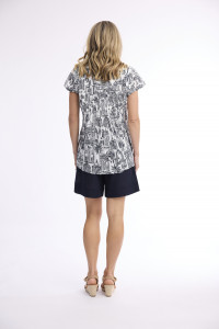 Cassis Top Pleated