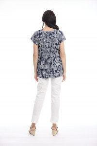 Cassis Top Pleated