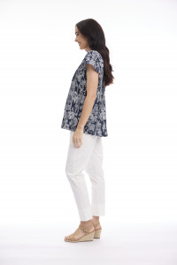 Cassis Top Pleated