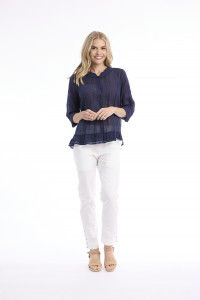 Cotton Gauze Top Buttonthrough