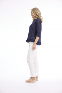 Cotton Gauze Top Buttonthrough