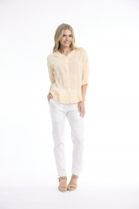 Cotton Gauze Top Buttonthrough