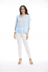 Cotton Gauze Top Buttonthrough